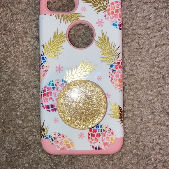 iPhone SE Phone Case Bundle with glitter popsockets - Picture 5 of 6
